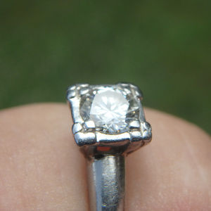 Antique platinum diamond ring SIZE 5.5